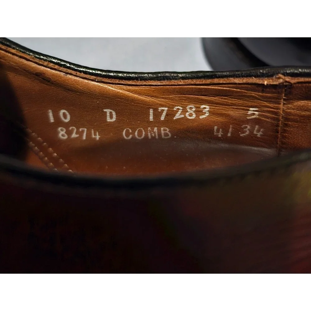 ALLEN EDMONDS 10 D 8274 POLO VTG 80's SPECTATOR SADDLE SHOE VINTAGE DRESS‎ SHOE